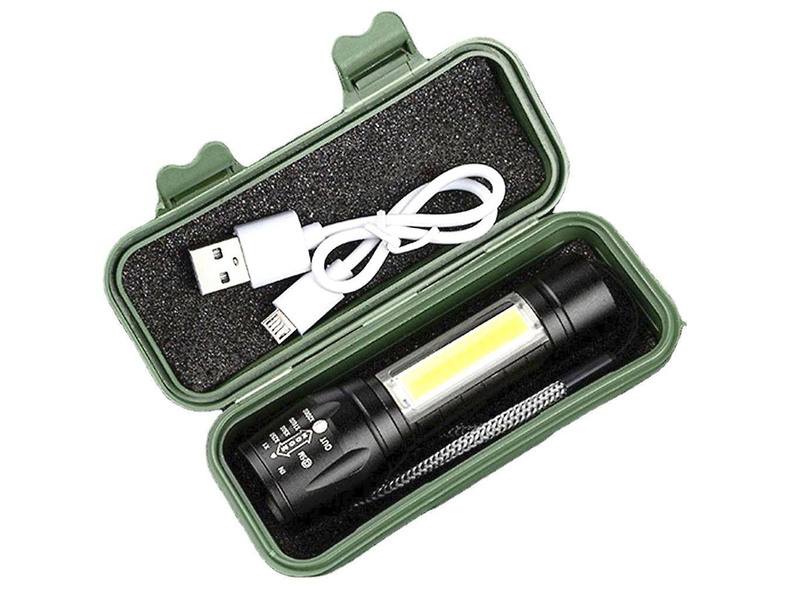 Lanterna Led Portátil Recarregável Com Zoom E 3 Modos De Iluminação Mini Lanterna De Acampamento Olysi Shop
