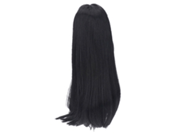 Peruca de Boneca 1/3 Resistente Ao Calor Fio de Fibra Cabelo Reto Diy Preto 8 9 Polegadas