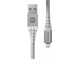 Cabo SWISSTEN Aramid USB-Lightn  (1.5 M - Branco)