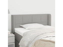Vidaxl Cabeceira De Cama C/ Abas Tecido 83x16x78/88 Cm Cinzento-claro