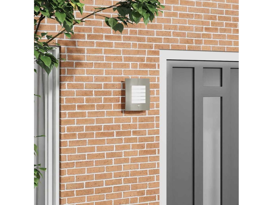 Vidaxl Luz De Parede Para Exterior Prateado 23,5 X 9 X 26 Cm