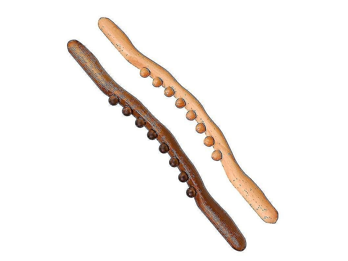 2026 palo de Gua Sha de Madeira Carbonizada 8 Perlas para Massagem Corporal Relaxamento Muscular e Terapia de Raspe
