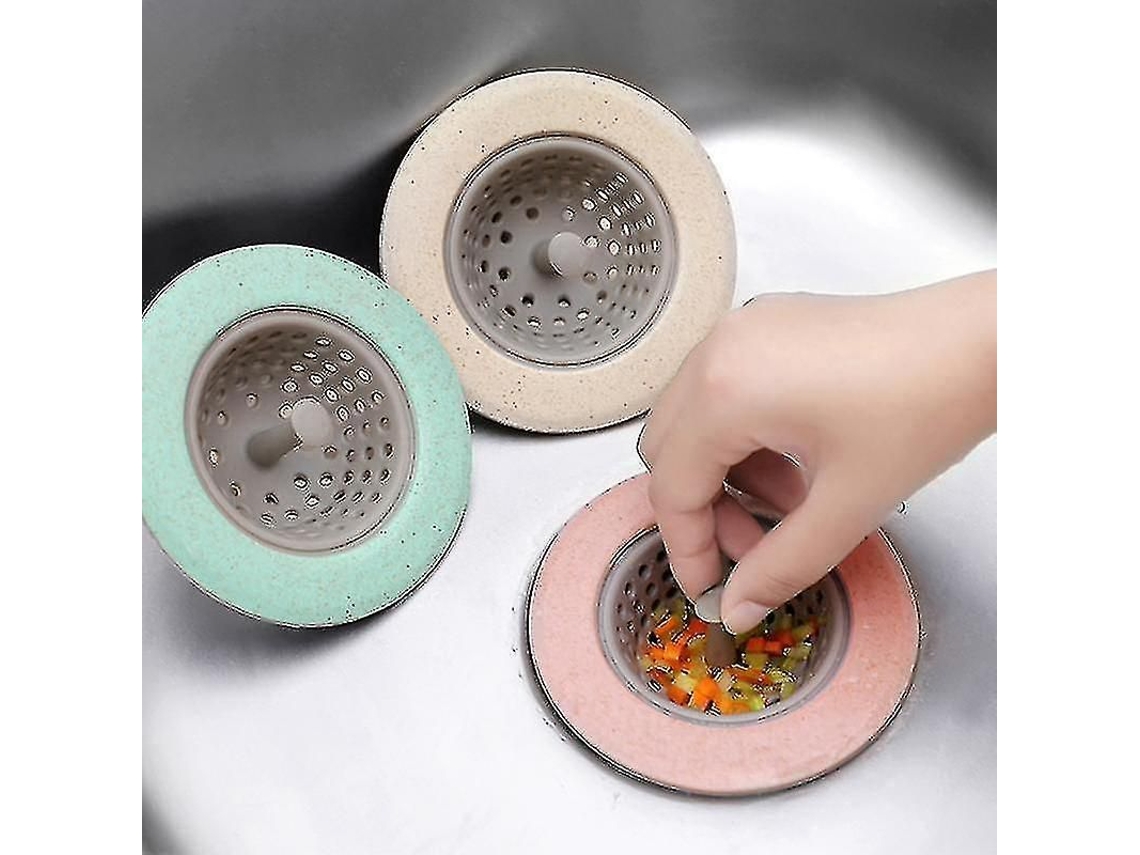 Filtro De Pia De Cozinha Em Aço Inoxidável Com 4 Cores, Plugue De Esgoto Anti-resíduos E Cabelos, 11cm