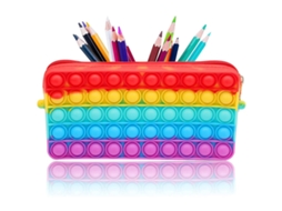 Estojos de Lápis Coloridos com Bolhas Extrudadas , Estojo para Lápis, Presente para Meninas, Meninos e Crianças BRILVIBERA (cores do Arco, Íris)