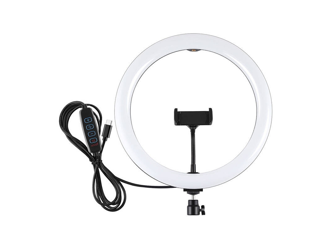 Puluz Ring Light com suporte para celular para streaming de gravações