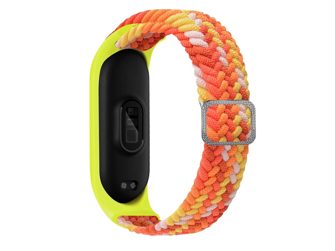 Pulseira De Nylon Trançado Ajustável E Elástica Para Xiaomi Mi Band 7