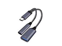 Adaptador Usb c, com Carregamento Pd, Transferência Rápida, 12 Cm, Cinza AOZORZ