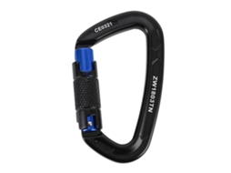 Clips de Escalada Business, com trava automática, 25kn, preto e azul (S/MARCA)