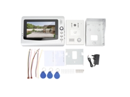 Sistema Intercomunicador com Capa Anti chuva Visão Noturna Ângulo Largo 7 Polegadas Plug Uk