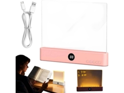Luminária De Leitura Inteligente E Plana, Recarregável Via Usb, Com
