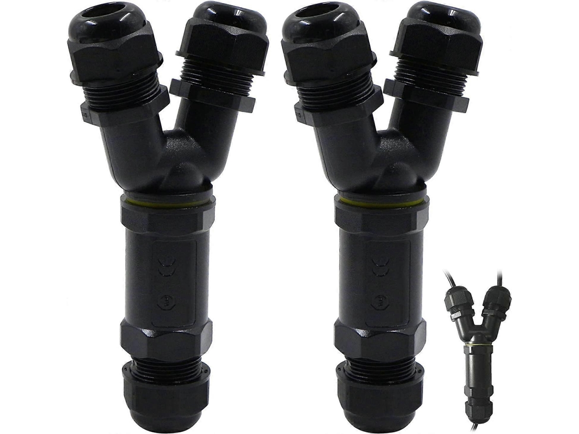 Conector De Cabo Para Caixa Junção À Prova D'água, Derivação Externa De 3 Polos, Com Grampos De Aterramento