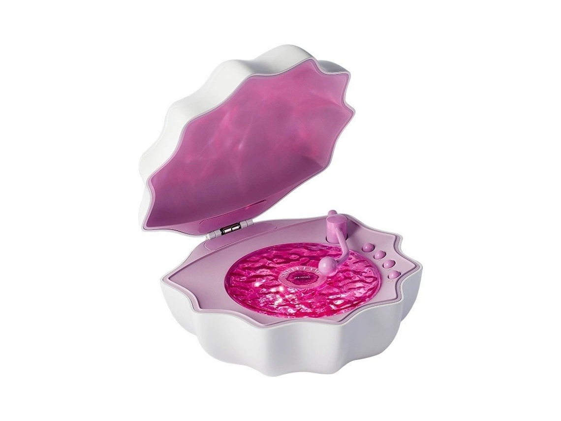 Lâmpada Projetora Hy, M5 Rgb com Alto, Falante Bluetooth, Luz Noturna Led e Espelho de Maquiagem Rosa BRILVIBERA
