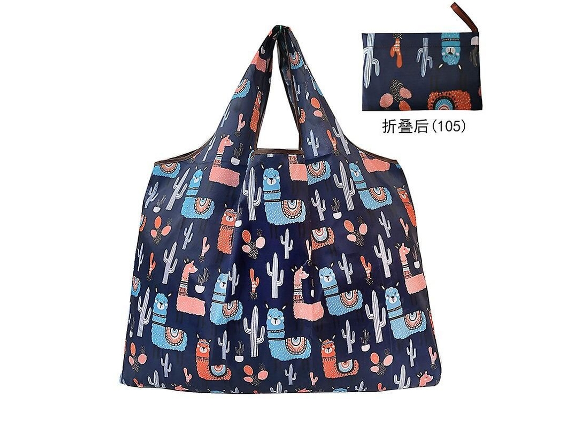 Sacola De Compras Dobrável De Nylon Reciclável, Ecológica E Amiga Da Cultura Local, Ideal Para Mulheres. Com Estampa Floral E Bolso Para Frutas E