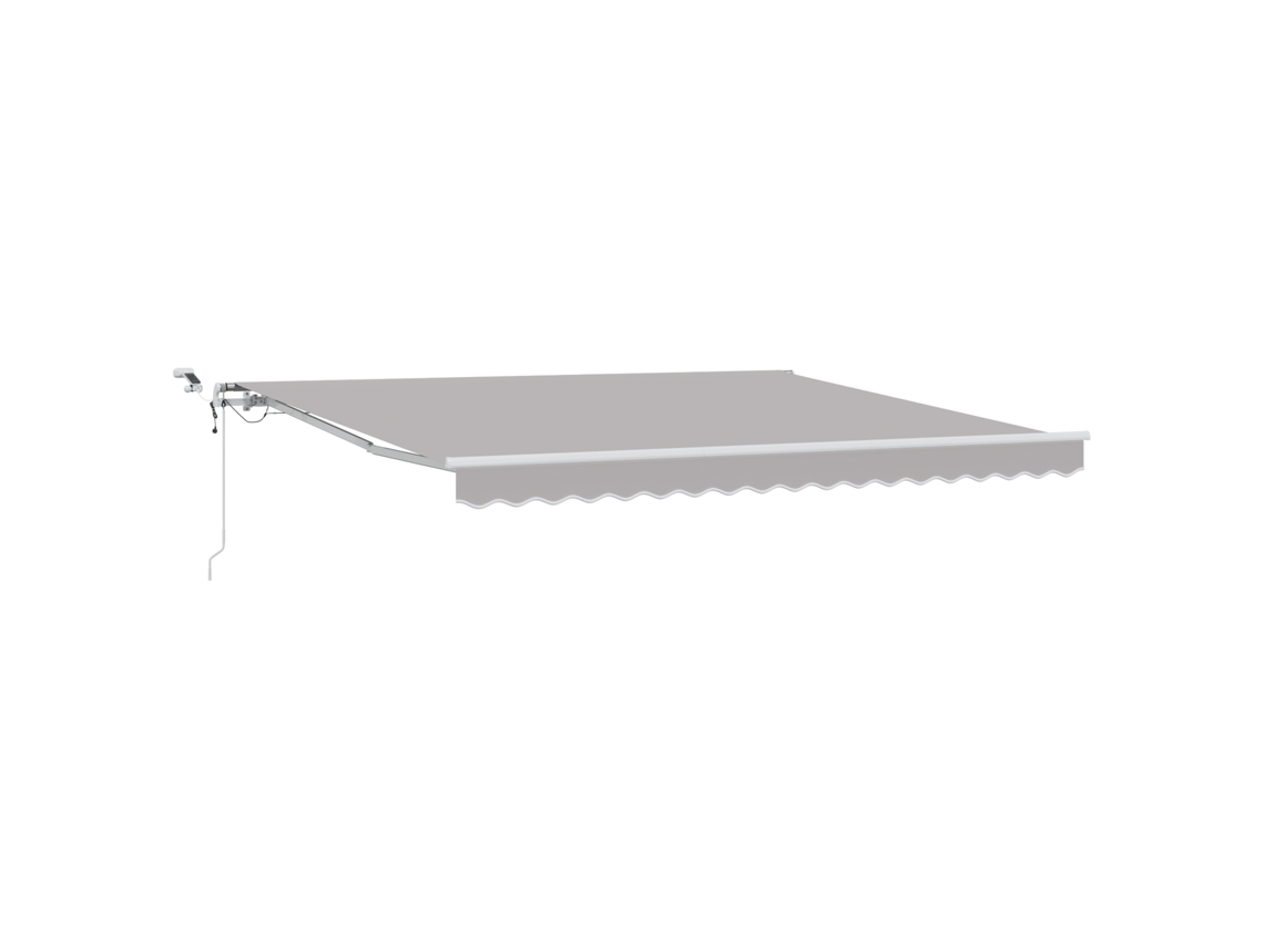 Toldo Retrátil Automático Com Led Cinzento Claro Vidaxl Cinzento Claro Alumínio (400 X 300 Cm)