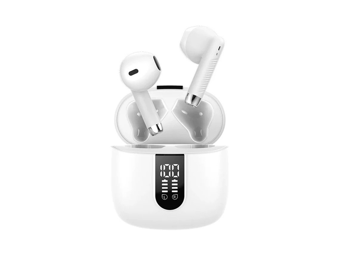 Auriculares Sem Fio Led Yizhood Tecido Bluetooth Com Cancelamento De Ruído Branco