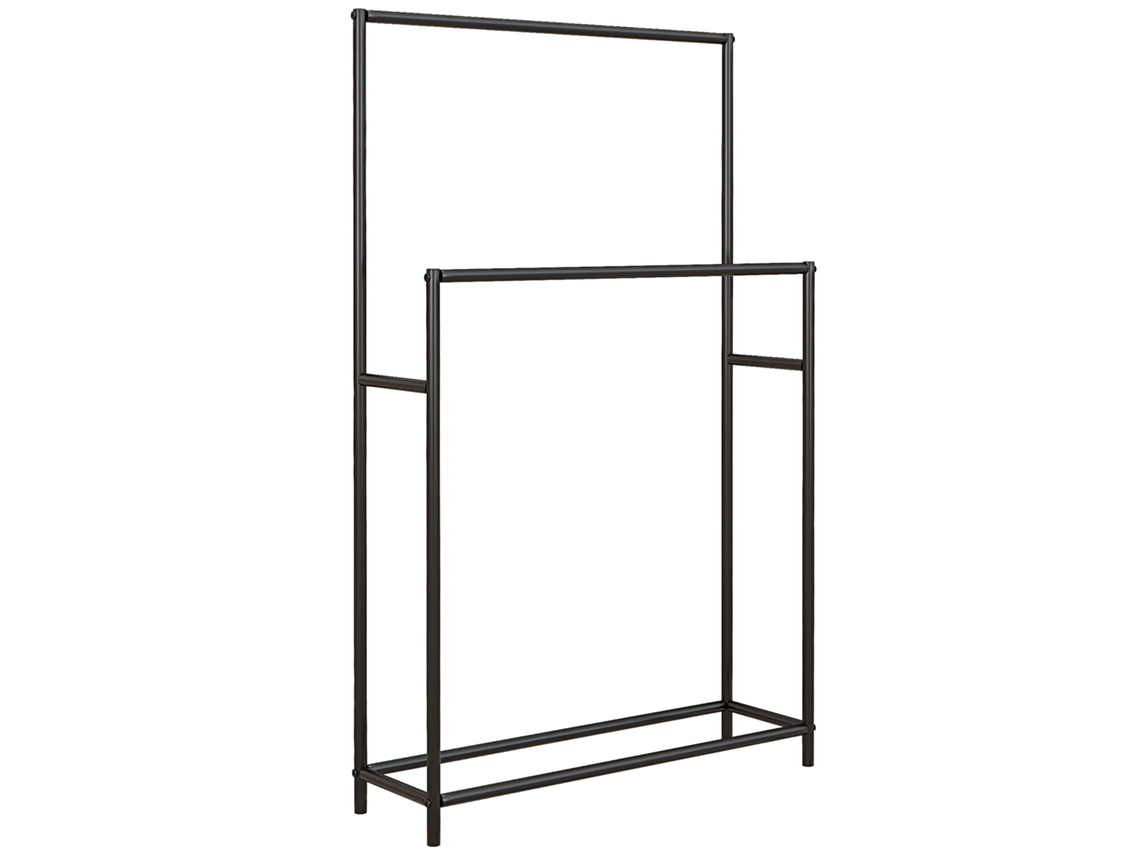 Suporte para Toalhas com 4 Barras em Aço e Bambu E-TOWN COMMERCE GMBH