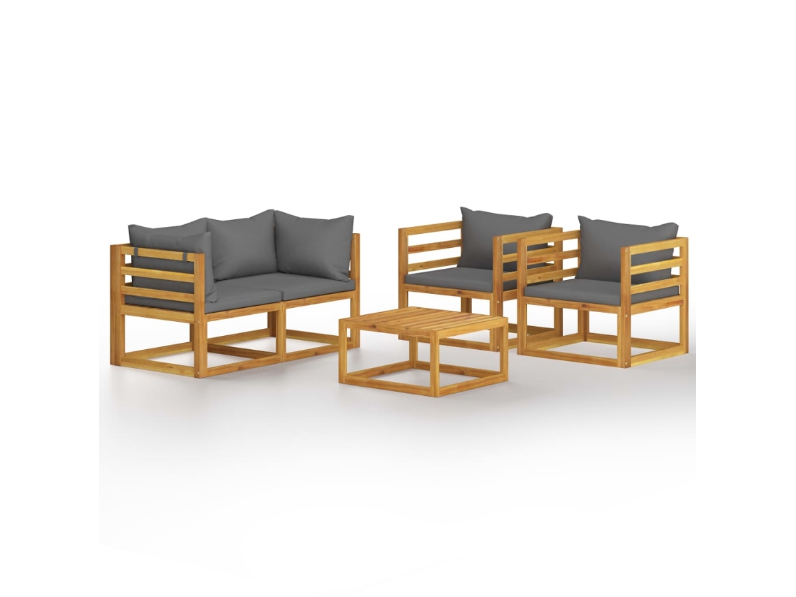 Garden Lounge Set, Garden Lounge Sets Vidaxl Cinzeto Madeira De Acácia (n/a)