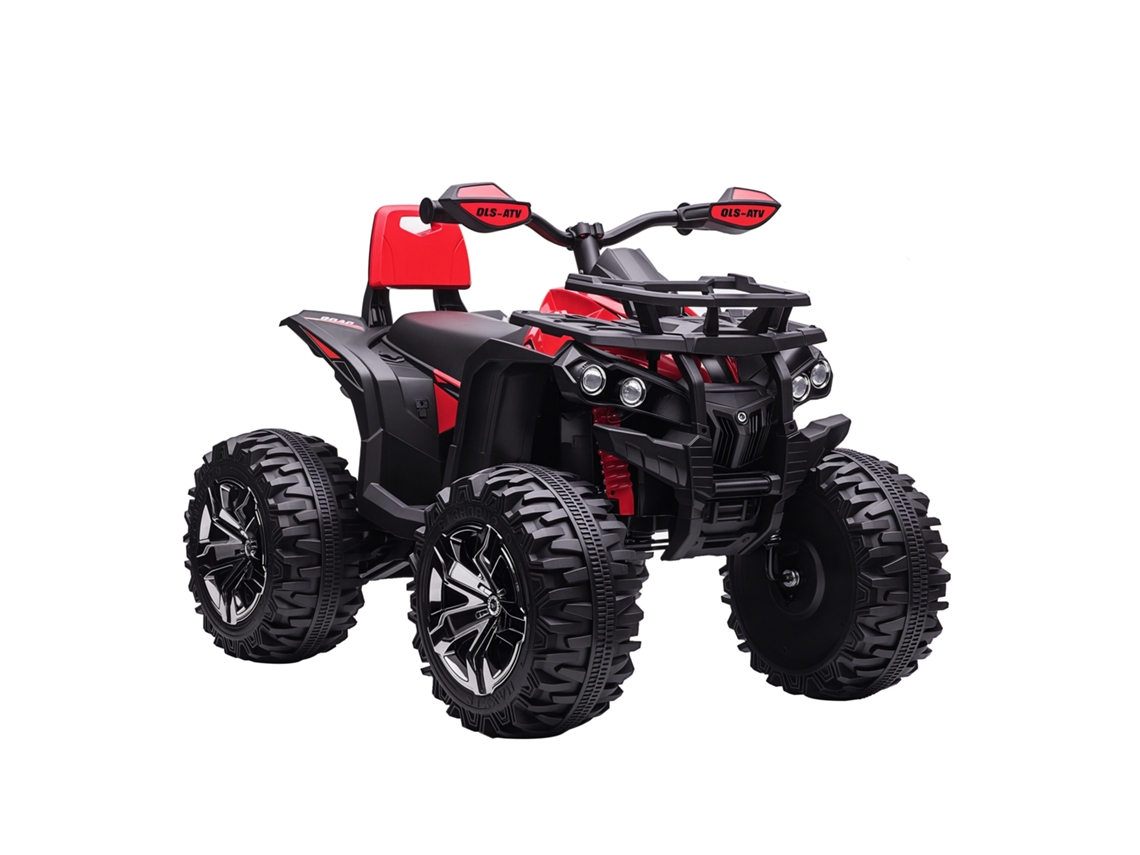 Quad Elétrico 12v para Crianças com Faróis e Bateria Recarregável. Idade de 3 a 5 Anos. 100x65x73cm. Vermelho Ge