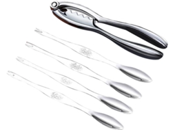 Conjunto De 5 Peças De Utensílios Para Frutos Do Mar Em Liga De Zinco
