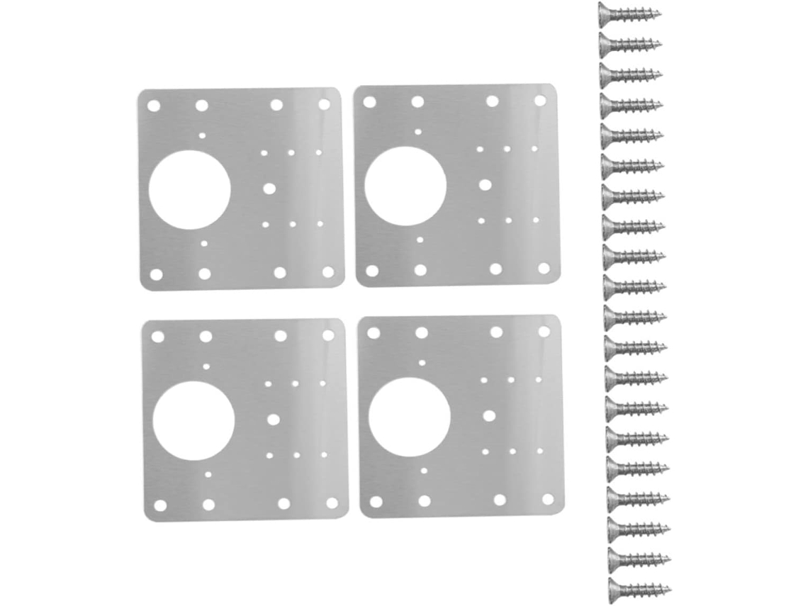 Conjunto De 4 Placas Reparo Com Montagem Duráveis Para Móveis.