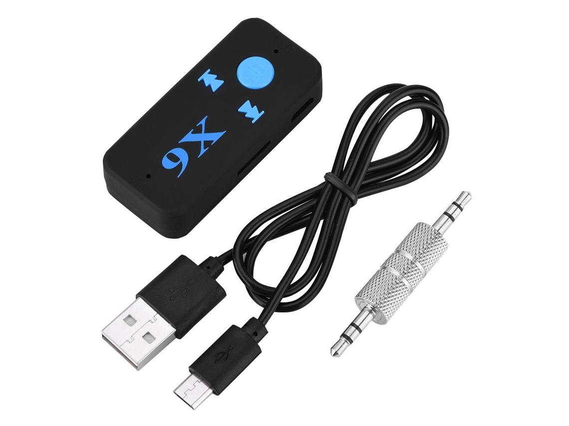 Adaptador De Áudio Carro Com Bluetooth E Conexão Aux 3.5mm