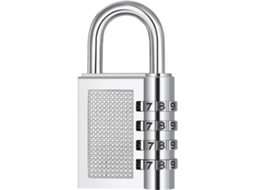 Cadeado Com Código De 4 Dígitos, Resistente Às Intempéries, Prateado, Para Armários, Ginásio, Exterior, Portas E Portões