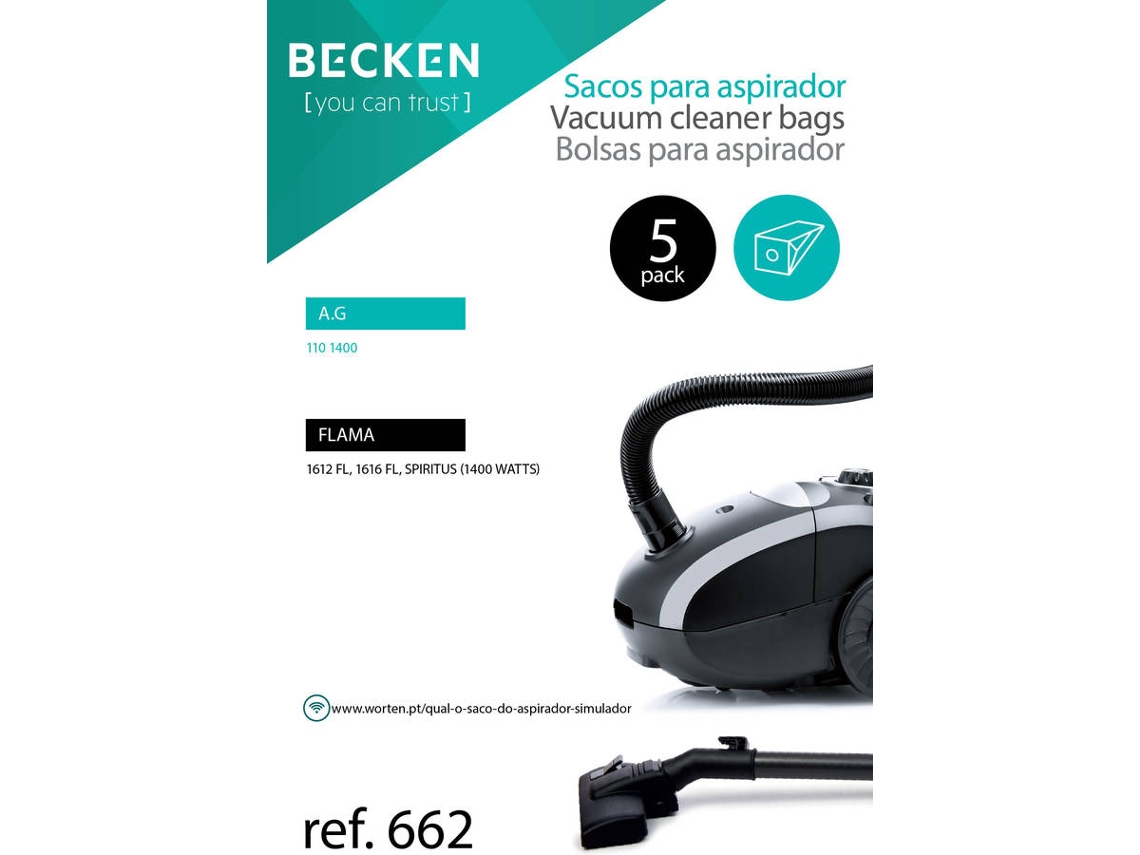 Sacos de Aspirador BECKEN REFª662 (5 unidades)
