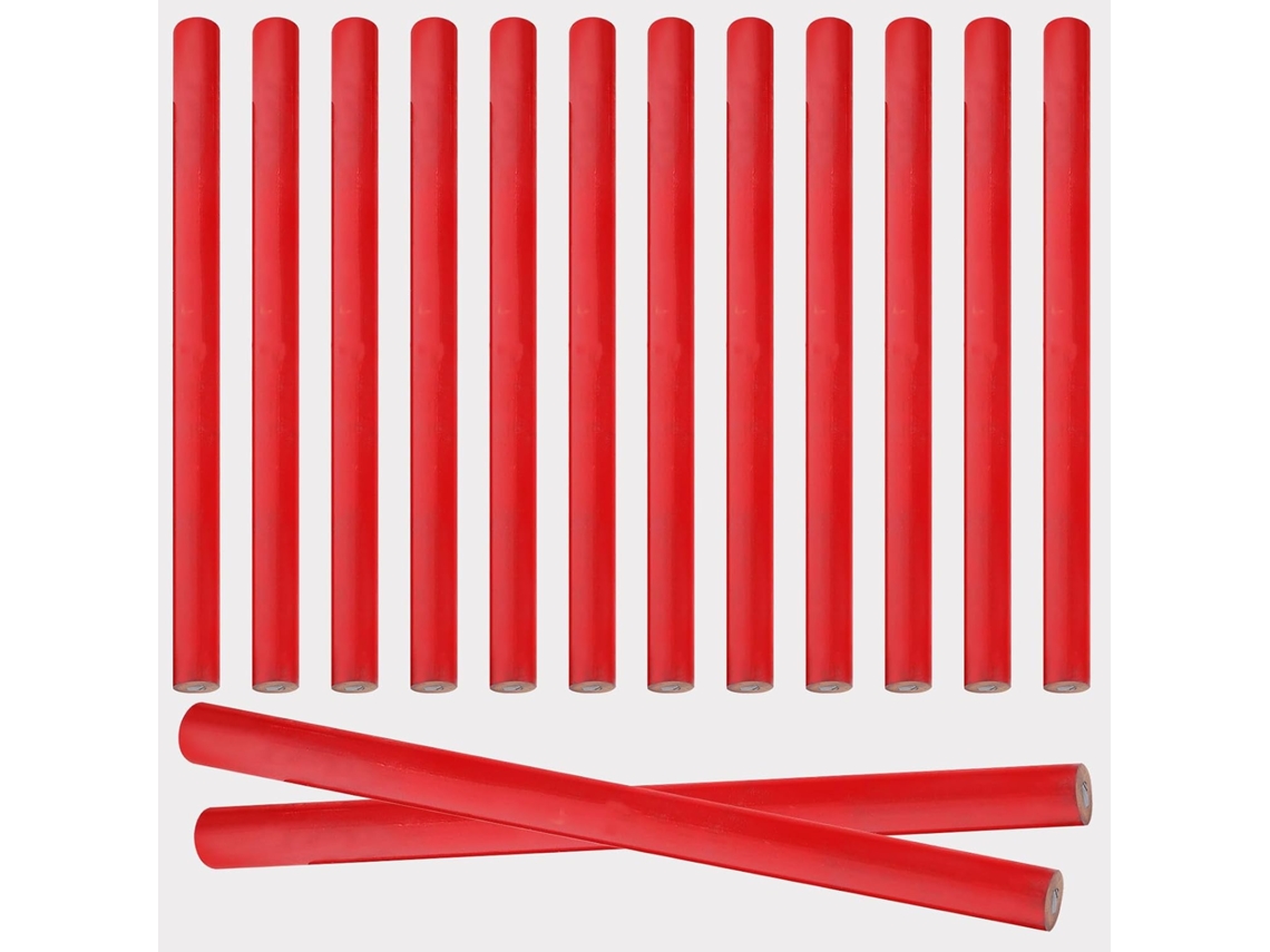 Conjunto de 100 lápis de carpinteiro para marcação e desenho em obras. Resistentes e duráveis.