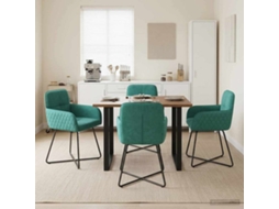 Vidaxl Cadeiras De Jantar 4 Pcs Veludo Turquesa 59 X 56,5 X 86 Cm