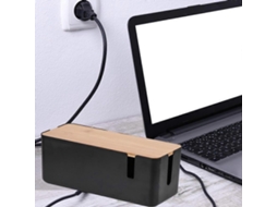 Caixa Organizadora Para Cabos De Tomadas E Réguas De Energia, Escondendo Fios Soltos Na Mesa E Protegendo Hubs Usb Preta Olysi Shop