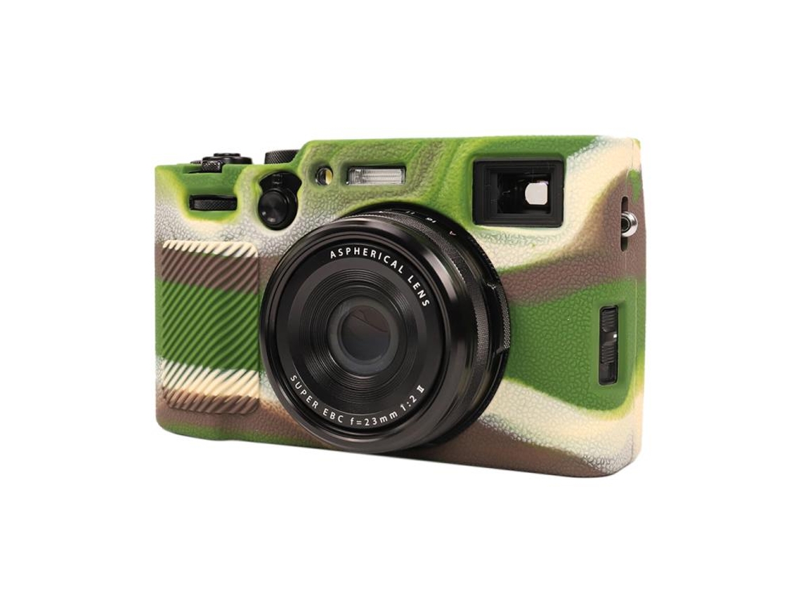 Capa Protetora de Silicone Macio com Textura de Lichia para Fujifilm X100vi Camuflagem XIAOMOYU