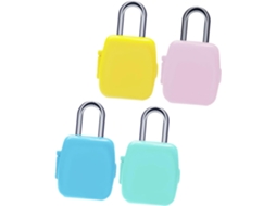 Conjunto De 4 Cadeados Combinação Reconfiguráveis Para Armários