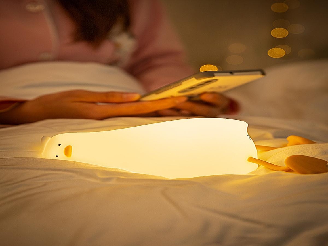 Lurelia Abajur Infantil Forma De Pato 1 Peça Com Silicone Macio, Recarregável USB, 5v E 1w Para Bebês E Crianças