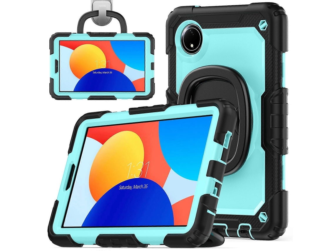 Capa Giratória 360° Em Silicone E Pc Para Xiaomi Redmi Pad Se 4g 8,7 Polegadas, Azul Elysve