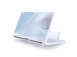 2026zentro-amplificador De Tela De Celular 3d 12 Polegadas Magnificador Hd Com Suporte Branco