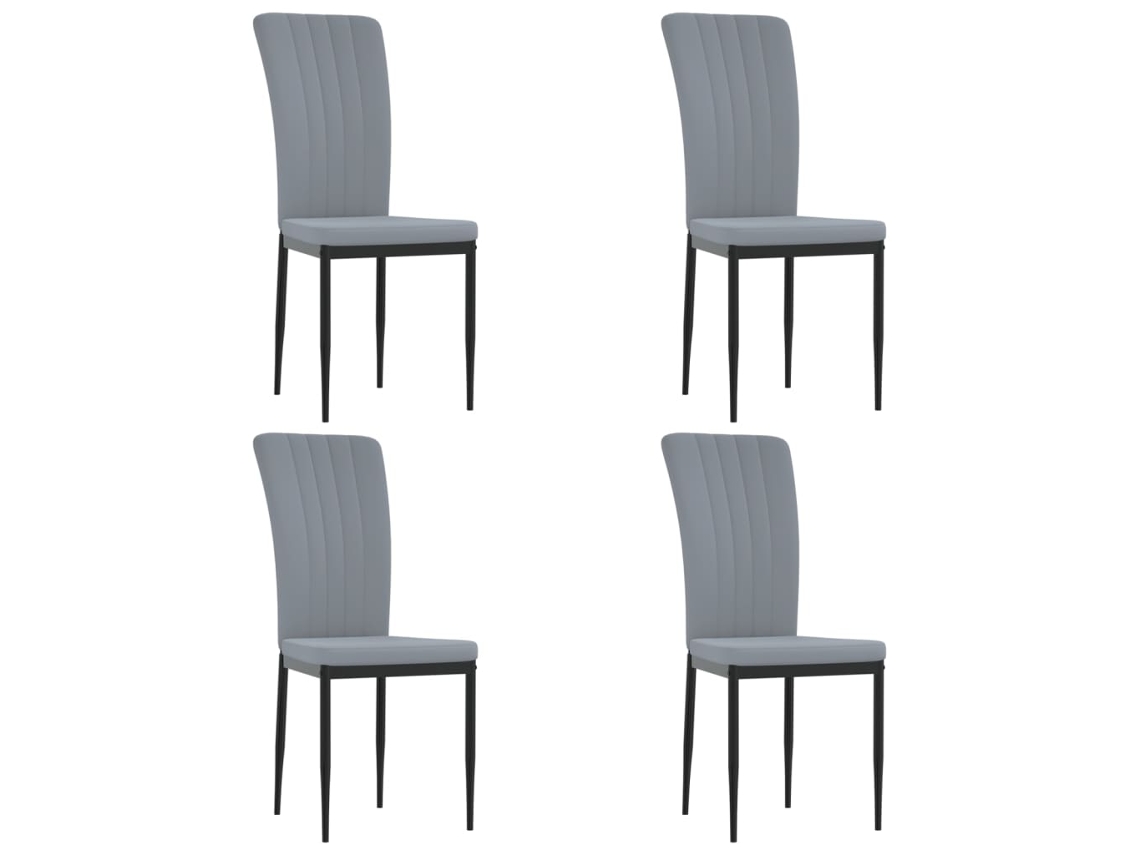 Dining Chair, Dining Chairs Vidaxl Cinzeto Veludo (n/a)