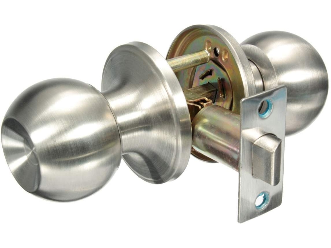 Conjunto De Maçanetas Porta Aço Inoxidável Com Fecho Gancho, 25mm A 45mm, Para Banheiro, Com Trava De Passagem, Sem