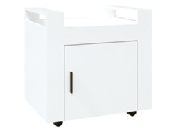 Desk Trolley, Desk Trolleys Vidaxl Branco Madeira Processada