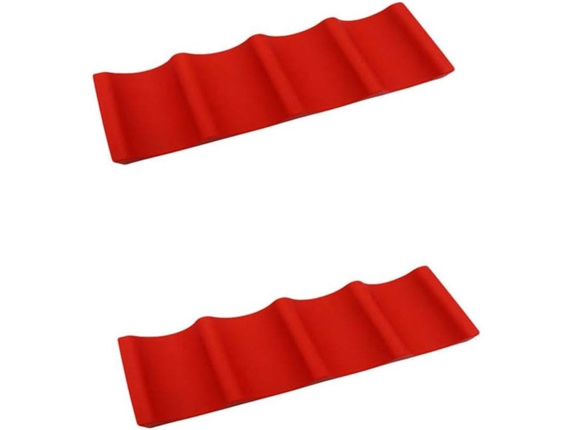 2026 estante Apilable de Botellas Y Latas de Silicona para Nevera, Organizador de Cocina Rojo 29.7x10x2.3cm