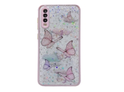 Capa De Celular Epóxi Tpu Com Glitter Borboleta Colorida Para Samsung Galaxy A73 5g