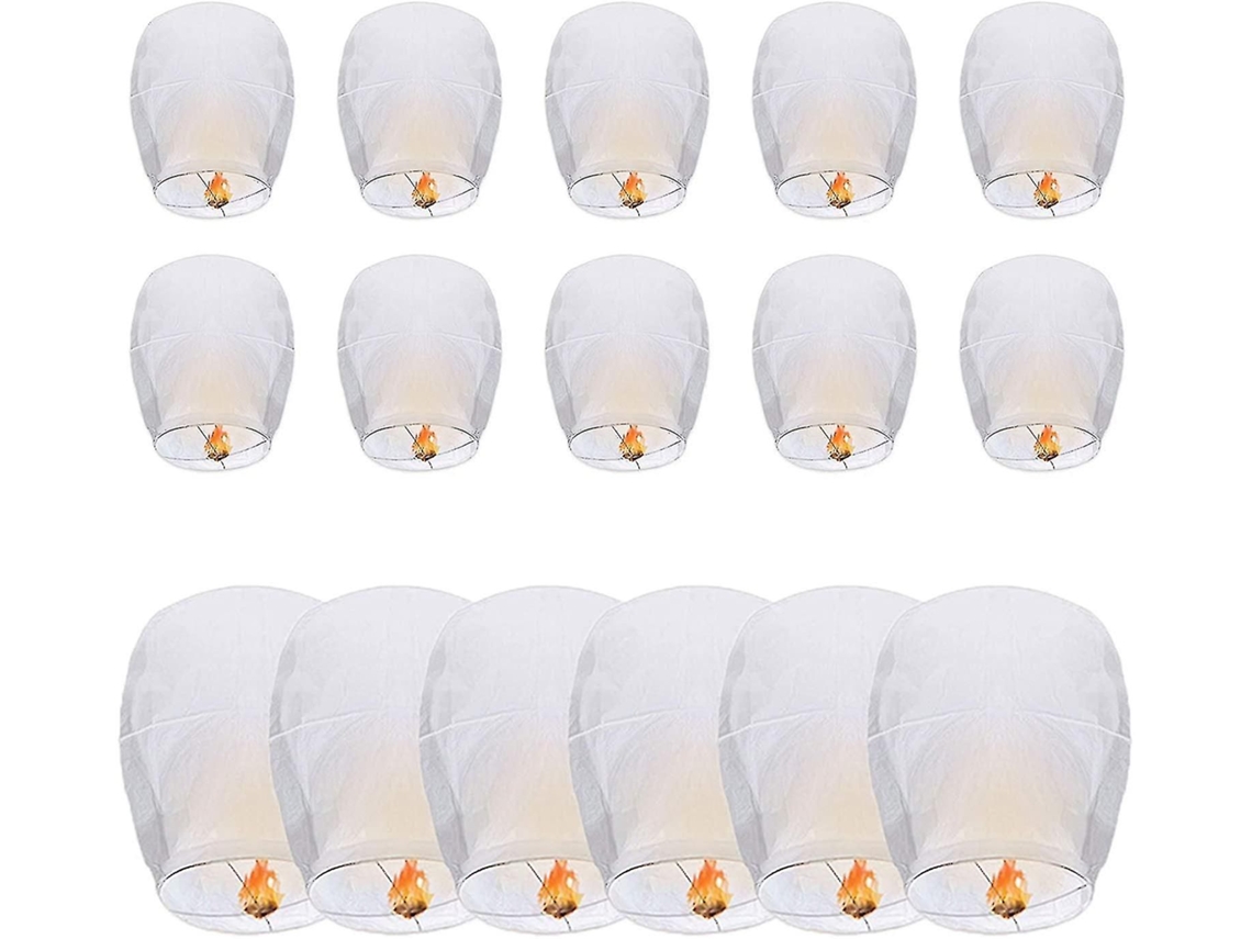 Lanternas De Desejo Chinesas, 100% Ecológicas, De Papel, Para Céu, Pacote Com 20