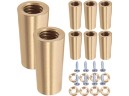 Conjunto De 8 Pés Cônicos De Cobre Para Bandeja De Madeira, Suporte Confiável.