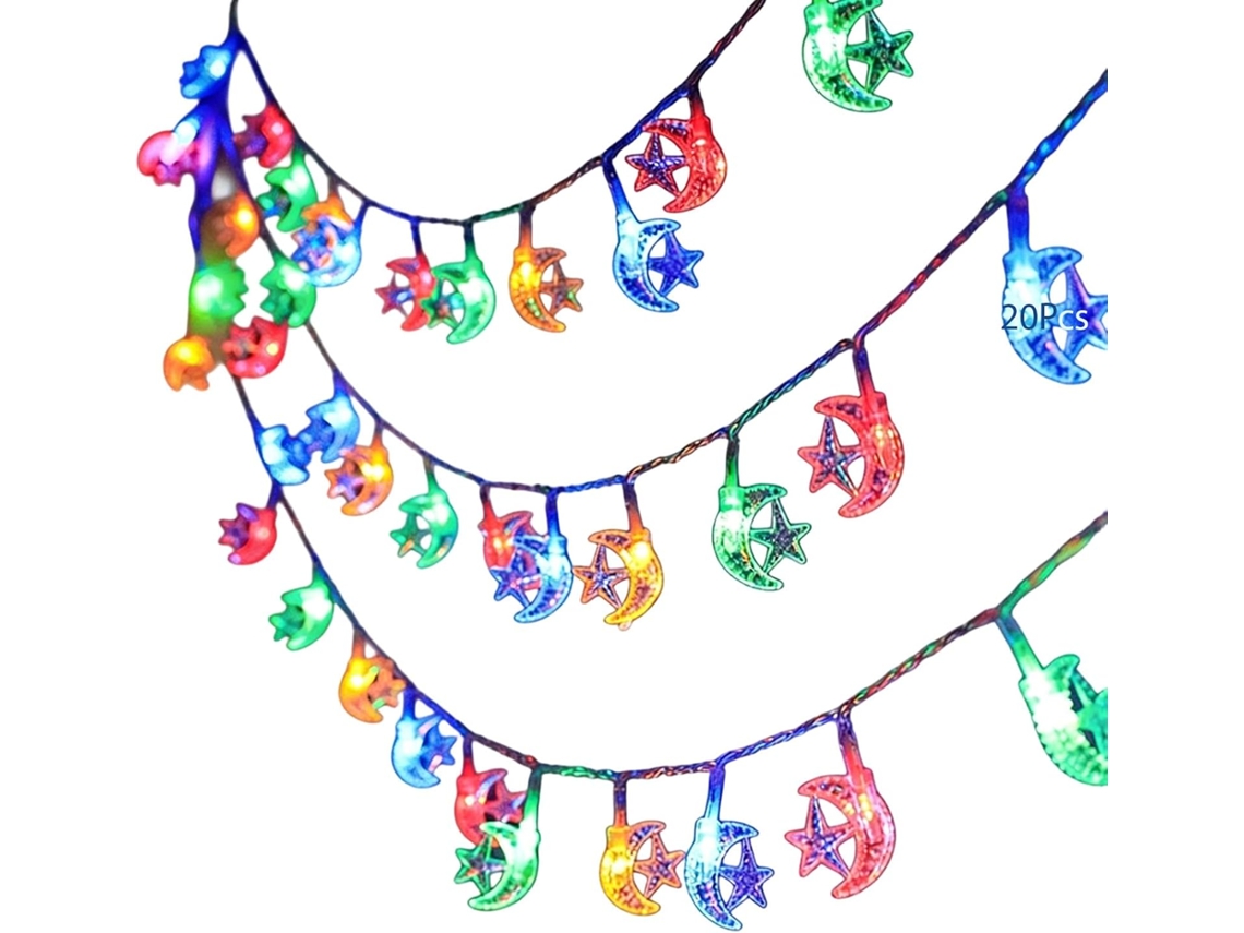 Lanterna Em Forma De Estrela 2,8 Metros Com 20 Leds Para O Ramadã,