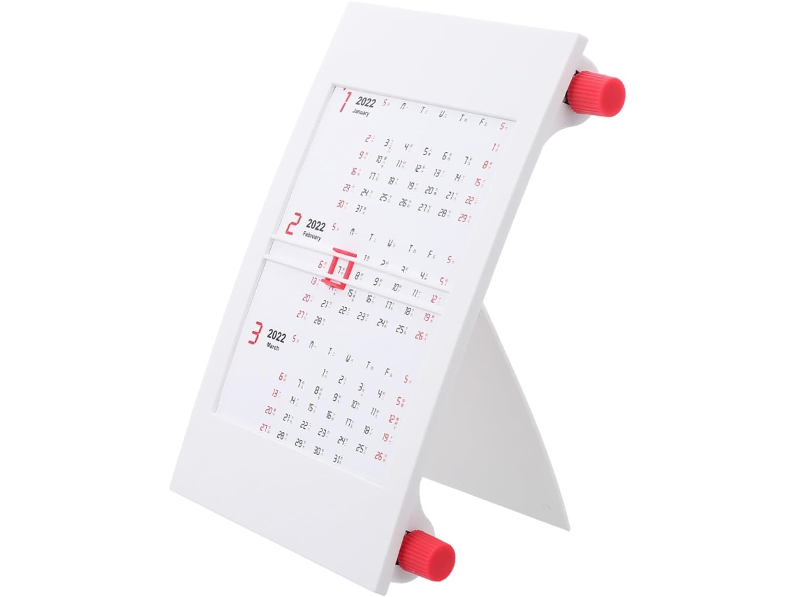 1 Calendário De Mesa Giratório, Prático Com Design Simples, Cor