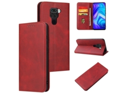 Capa Para Xiaomi Redmi Note 12 Pro 5g Bezerro Textura Magnética Caixa De Couro Flip Horizontal Com Titular E Cartão Slots Carteira Vermelho