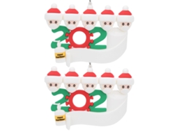Laxiscreed Conjunto De Enfeites De Natal Pai Natal Com Mensagem De Bênção Para Árvore