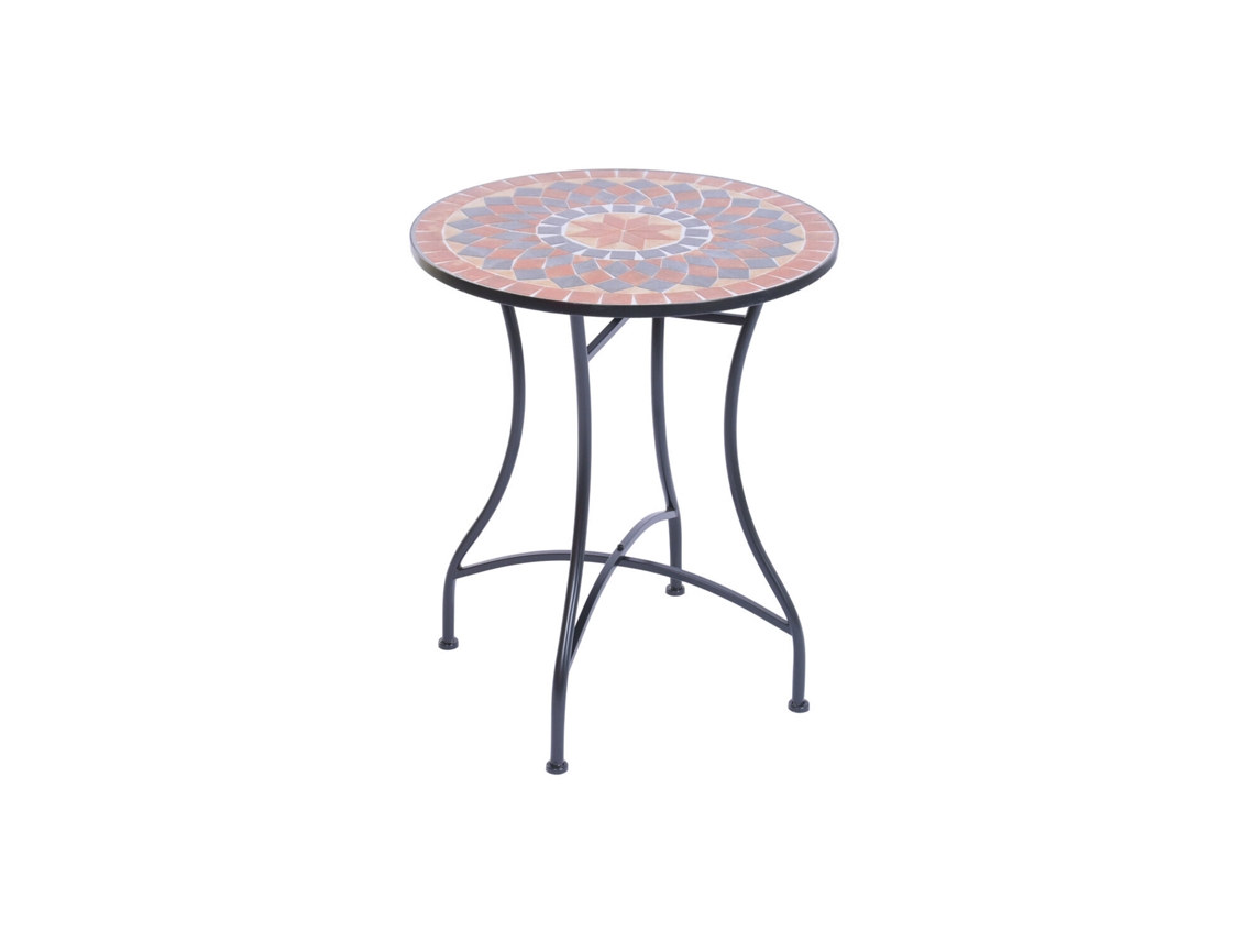 Mesa de Metal com Mosaico Cerâmico ALEXANDRA HOUSE LIVING (60x60x72cm)