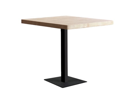 Mesa Musgo 70 X 70 Cm Carvalho Nórdico / Preto. CENTRO DE MÓVEIS