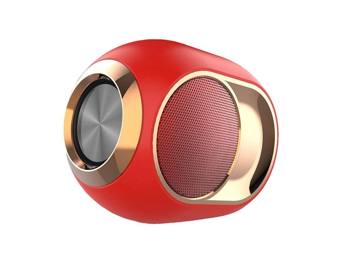2026-altavoz Bluetooth 5.0 Subwoofer Estéreo Hi-fi Tws Inalámbrico Com Suporte Para Usb (vermelho)