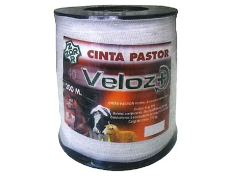 VELOZ Rollo Cinta para Pastor Eléctrico 20 Mm X 200 Metros